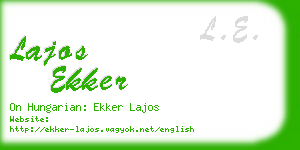 lajos ekker business card